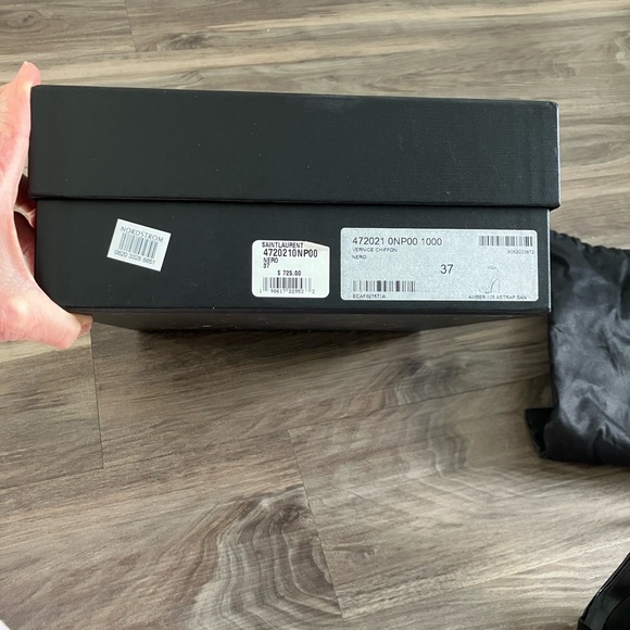 Saint Laurent 4” Heels Thin Strap Black Patent Leather Size 37 - Picture 8 of 8